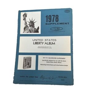 Harris 1978 United States U.N. Liberty Stamp Album Supplement X108L NOS